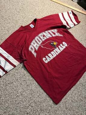 Vintage 1993 Phoenix Cardinals NFL Football Jersey T-Shirt Logo 7 Made in USA